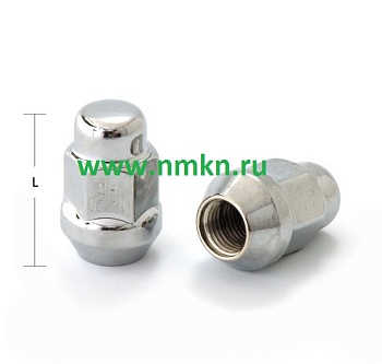 Гайка колесная М14*1,5 (35 высота, ключ 19, конус, закрытая, хром.)